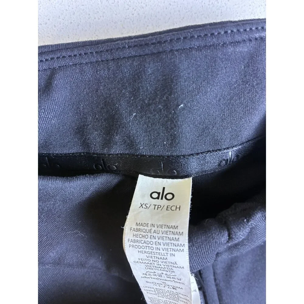 Alo Yoga Ribbed Corset Full Zip Jacket Women's XS Black